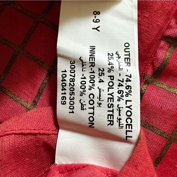 Utsa Kids Pink Embroidered Lined Maxi Sleeveless Dress Sz 8-9 - Picture 13 of 14